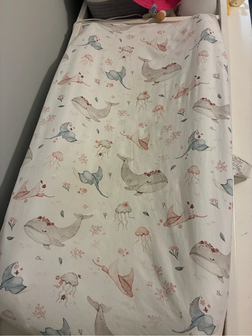 Underwater World/Sea Life nursery Fitted Crib Sheet, changing pad cover, blanket